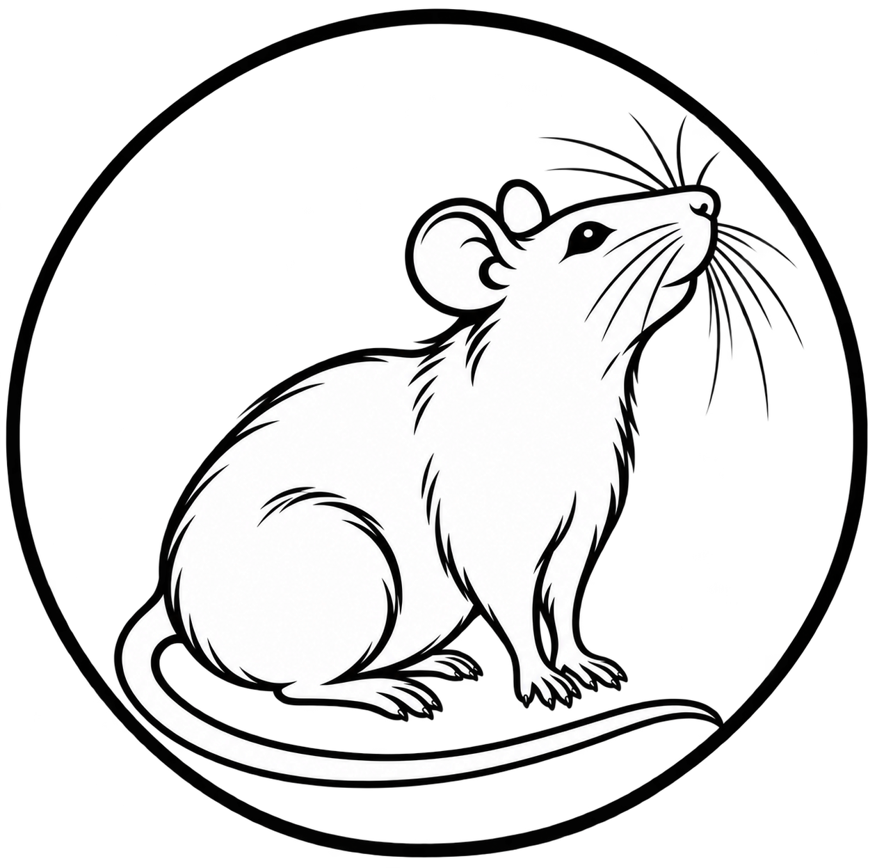 The Rattery circular rat logo